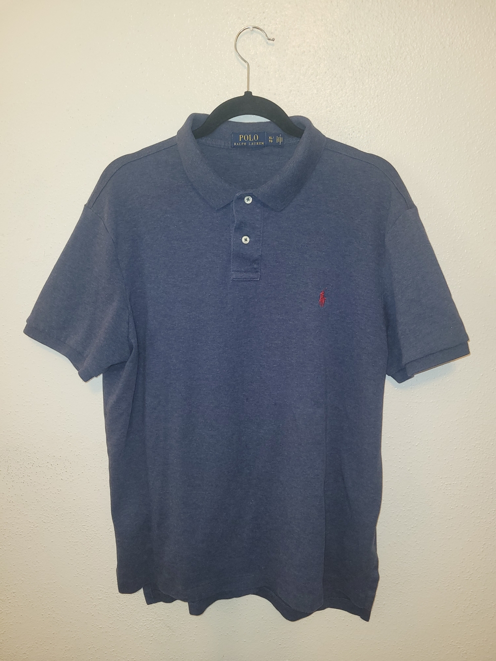 Polo Ralph Lauren Men’s XL Navy Blue Cotton Pique Polo Shirt Red Pony